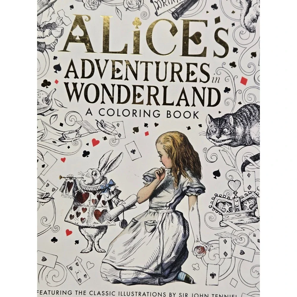 Alice's Adventures in Wonderland Coloring Book John Tenniel Silver Dolphin 2016
